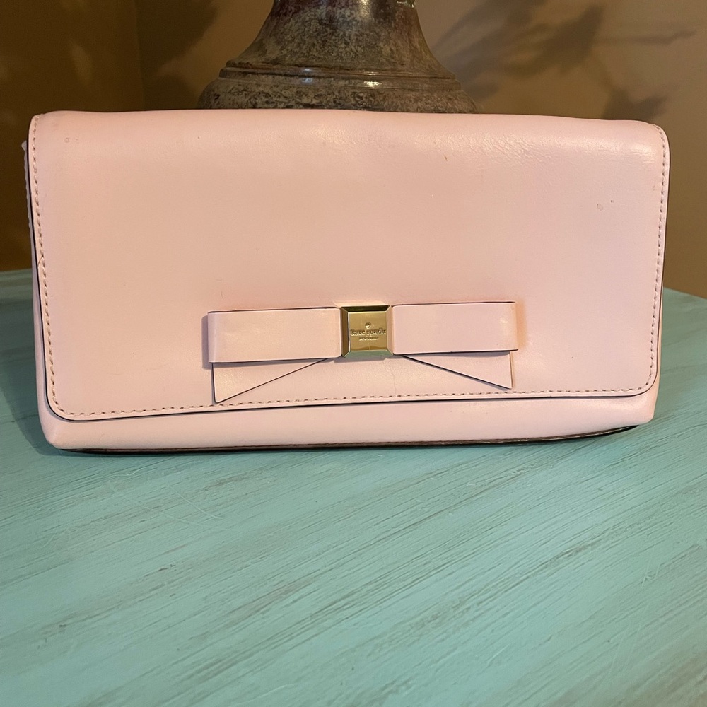 Kate Spade Pale Pink Leather Clutch